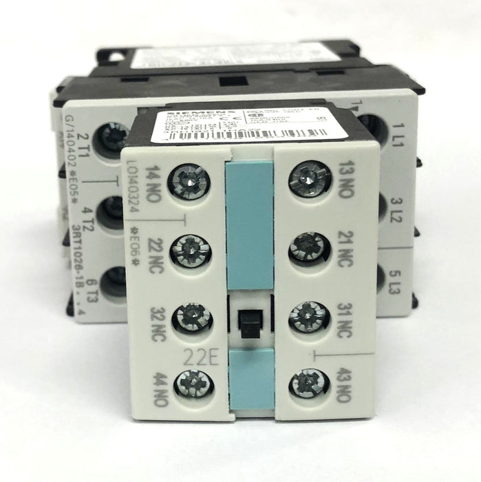 Siemens 24V AC-3 11kW 400V 2NC+2NO GB14048 4/5Hz Contactor 3RT1026-1BB44 NOS