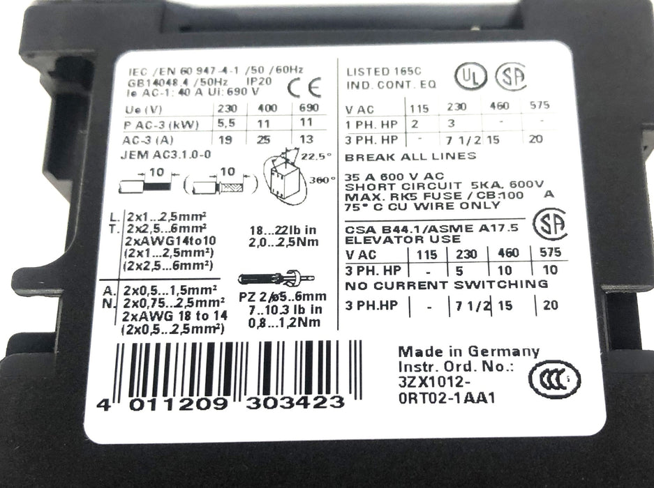 Siemens 24V AC-3 11kW 400V 2NC+2NO GB14048 4/5Hz Contactor 3RT1026-1BB44 USED