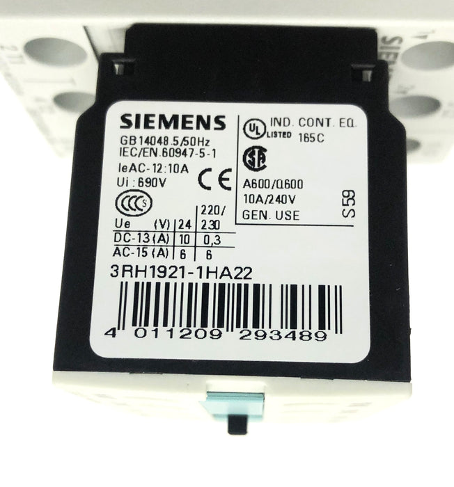 Siemens 24V AC-3 11kW 400V 2NC+2NO GB14048 4/5Hz Contactor 3RT1026-1BB44 USED