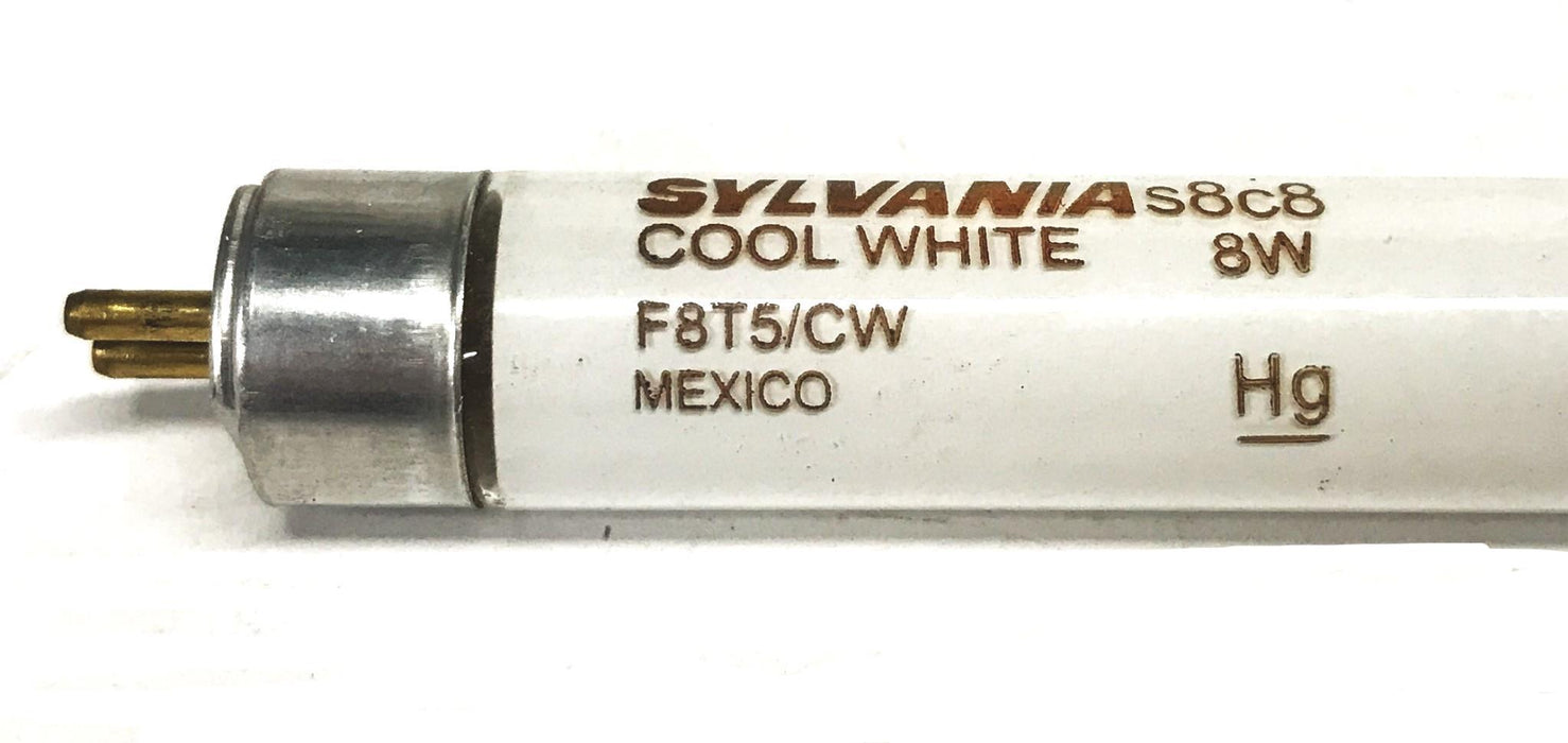 Sylvania 8 watt Cool White Fluorescent Light Bulb F8T5/CW [Lot of 6] NOS