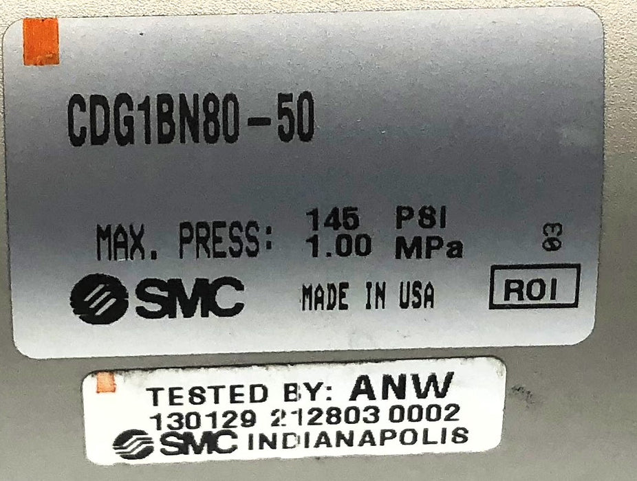 SMC Pneumatic Cylinder CDG1BN80-50 NOS