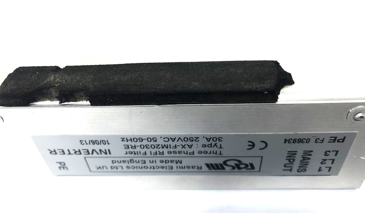 Rasmi Electronics 3 Phase 30A 40C 3x250V 50-60Hz RFI Filter AX-FIM2030-RE NOS