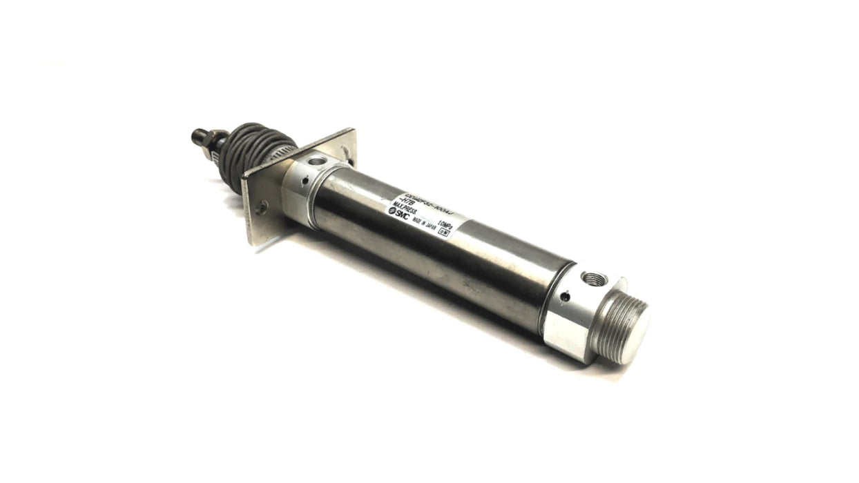 SMC Round Body Pneumatic Cylinder W/ Nylon Boot CDM2F32-100AJ-H7B USED