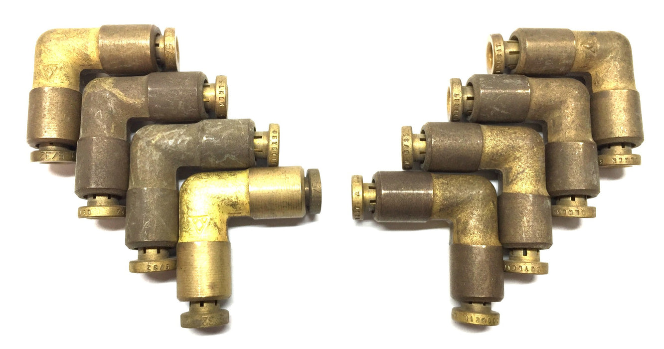 Detroit Alkon 90-Degree Brass Push to Connect Elbow Fitting 5/32" [Lot of 8] NOS