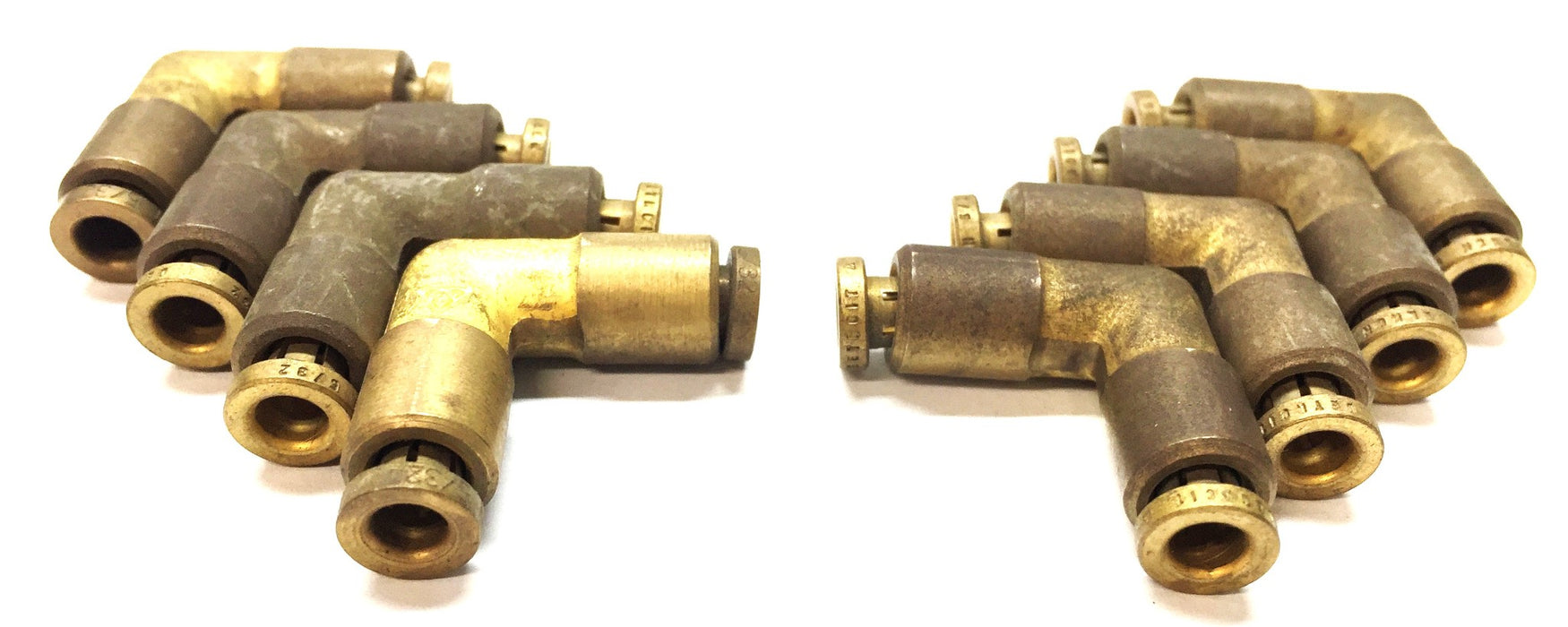 Detroit Alkon 90-Degree Brass Push to Connect Elbow Fitting 5/32" [Lot of 8] NOS