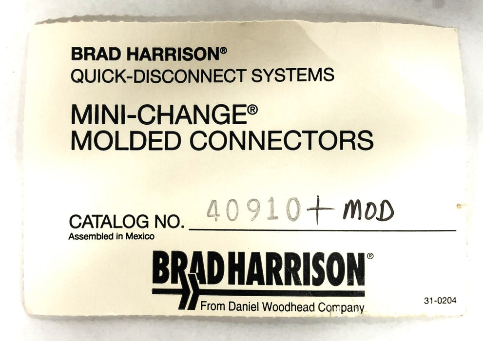 Brad Harrison Mini-Change Molded Connectors 40910 (40910+MOD) NOS