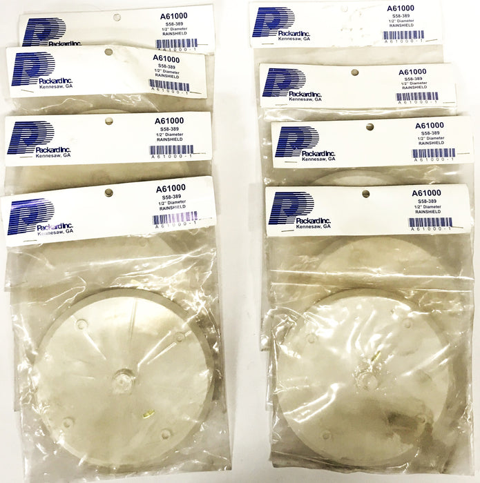 Packard Inc. 7-1/8 inch x 1/2 inch Plastic Rain Shield A61000 [Lot of 8] NOS