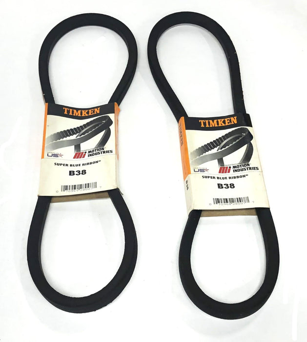 Timken Super Blue Ribbon V-Belt B38 [Lot of 2] NOS