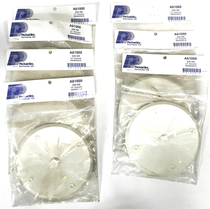 Packard Inc. 7-1/8 inch x 1/2 inch Plastic Rain Shield A61000 [Lot of 7] NOS