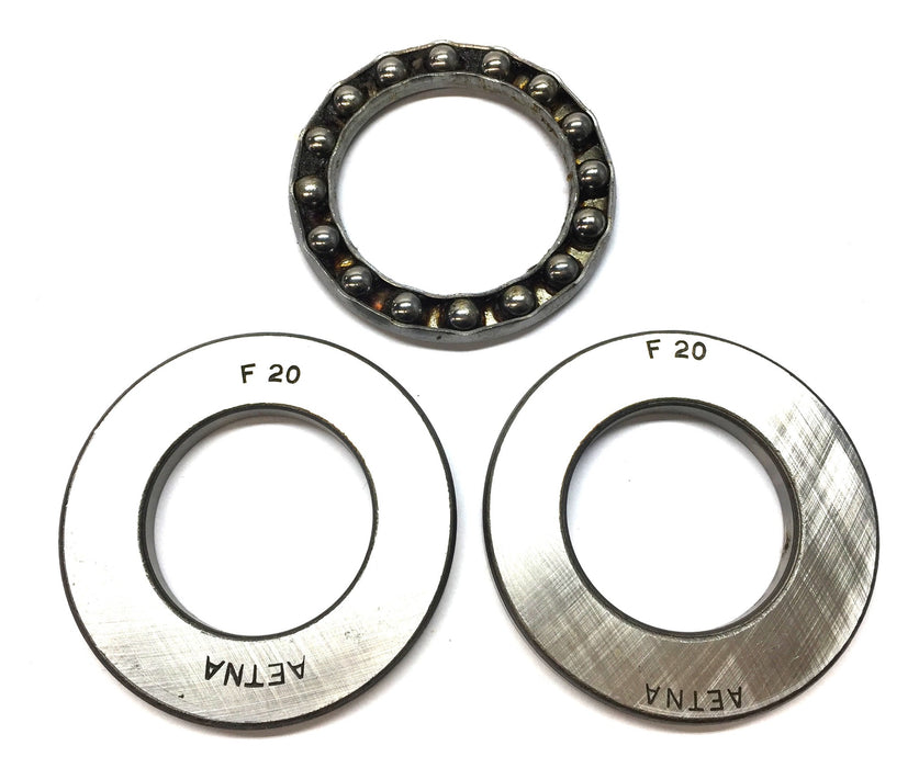 Aetna Thrust Roller Ball Bearing Assembly (3pcs) F-20 NOS