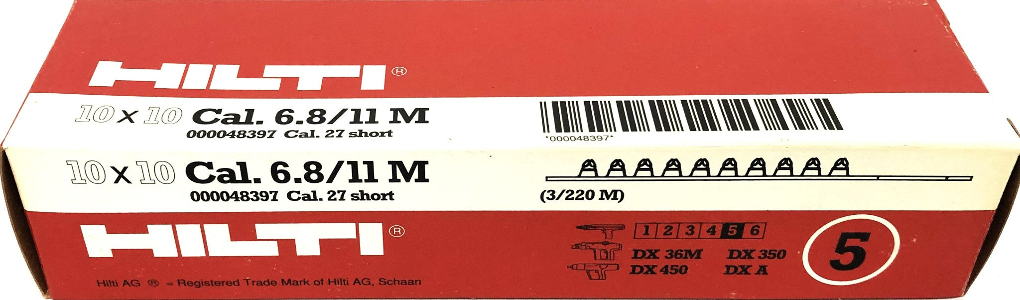 Hilti 10x10 Cal. 6.8/11 M 27 Short Powder Cartridge 000048397 [Lot of 2] NOS