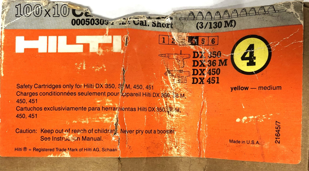 Hilti Cal. 6.8/11 M 27 Short Powder Cartridge 000048397 [Lot of 26] NOS