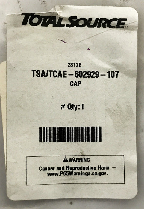 Total Source Nissan Unicarriers Cap TCAE-602929-107 NOS