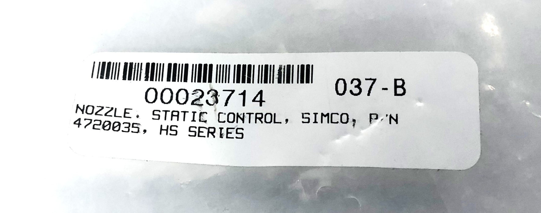 SIMCO Series HS Static Control Nozzle 4720035 USED