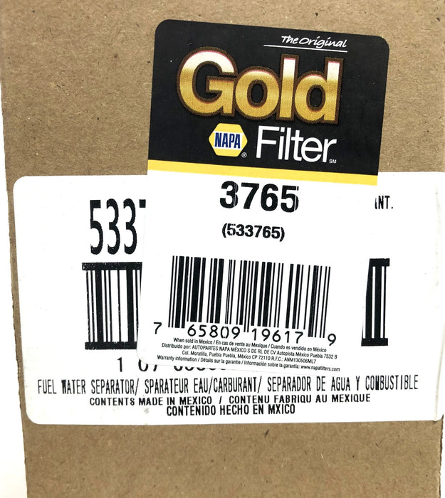 NAPA Gold Fuel Water Separator 3765 NOS