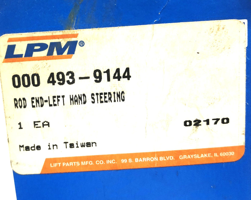 LPM Left Hand Steering Rod End 493-9144 NOS