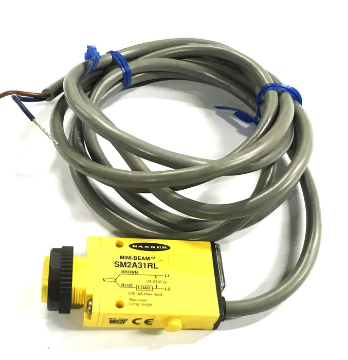 Banner Photoelectric Sensor with 7-foot Cable SM2A312RL NOS