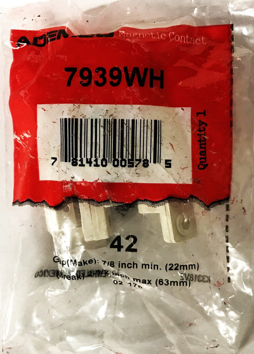 Ademco Magnetic Contact 7939WH [Lot of 6] NOS