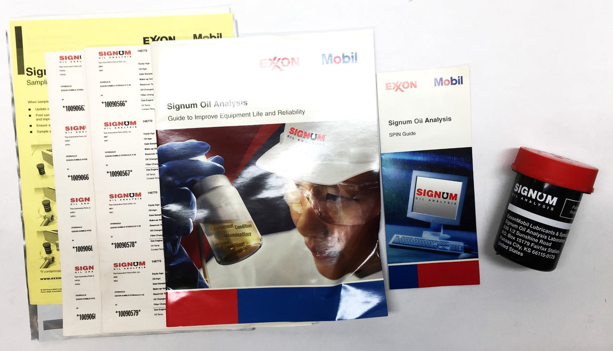 Exxon Mobil Signum Oil Analysis Kit (19 Bottles) USED