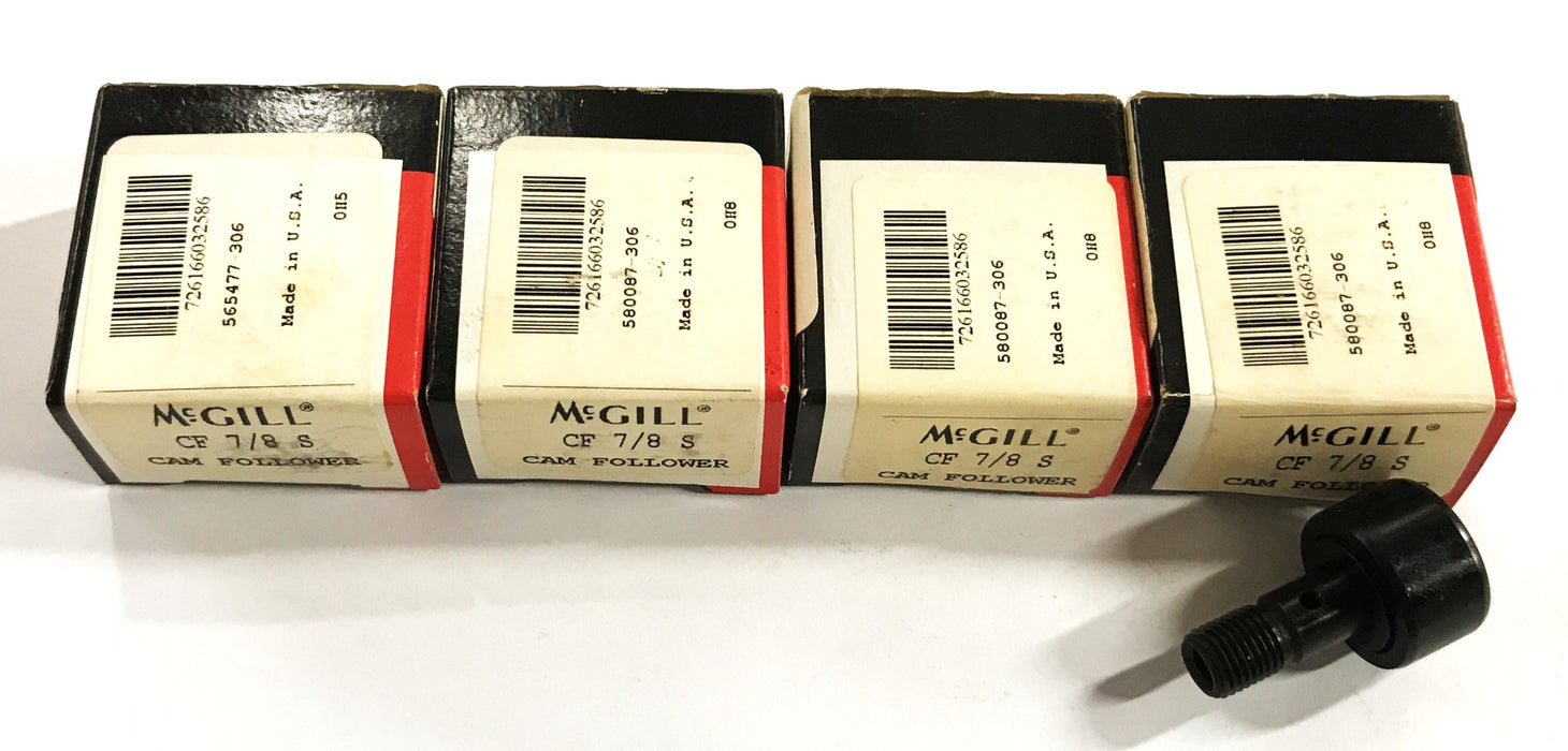 McGill Engineering 7/8 inch Cam Follower CF-7/8 [Lot of 4] NOS
