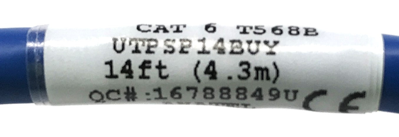 PANDUIT Category-6 8-Conductor Strain Relief Clear Boot Cord UTPSP14BUY NOS