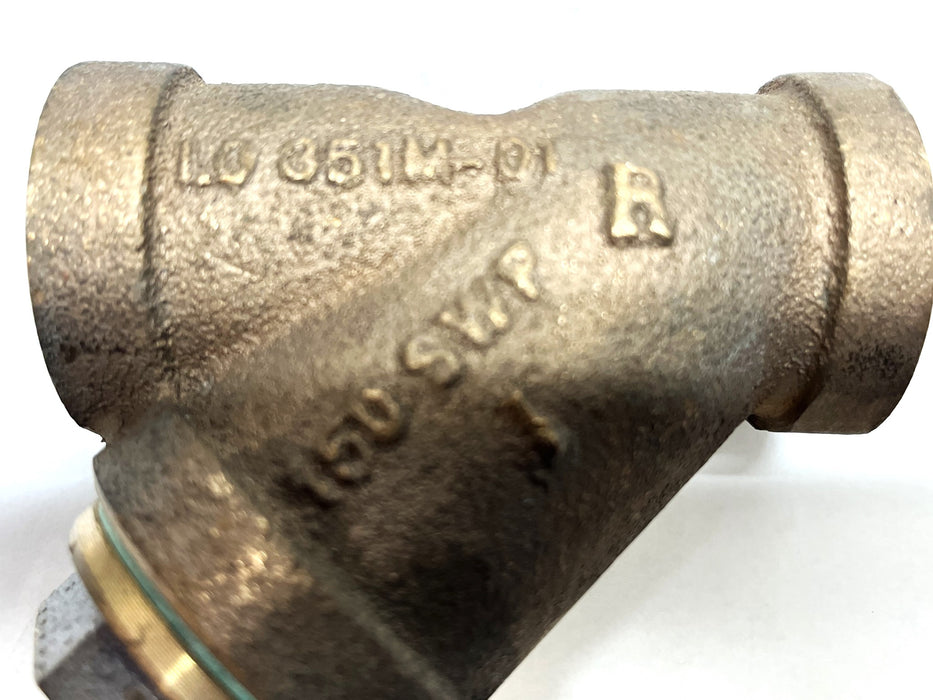 Mueller 1" Brass Y Strainer Valve 351M-01 150 SWP NON-THREADED NOS
