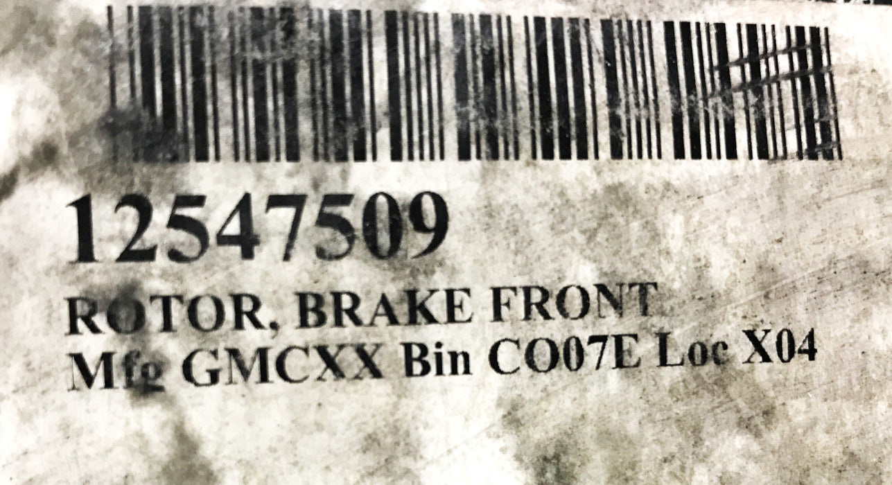 Centric Front Brake Rotor 12547509 NOS