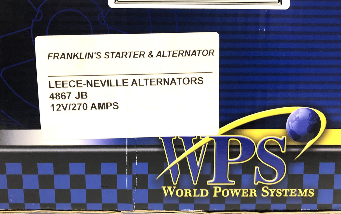World Power Systems 12V/270A Alternator For Leece-Neville 4867JB REMANUFACTURED