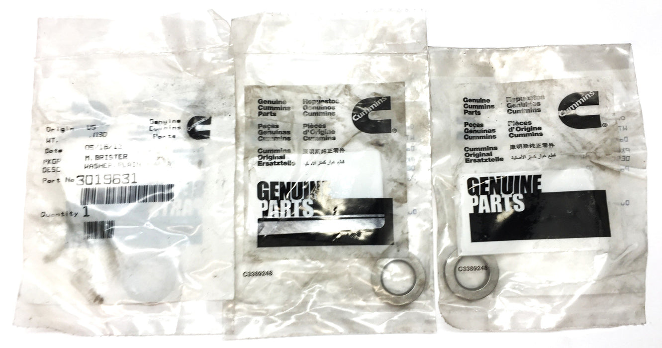 Cummins Plain Washer 3019631 [Lot of 3] NOS