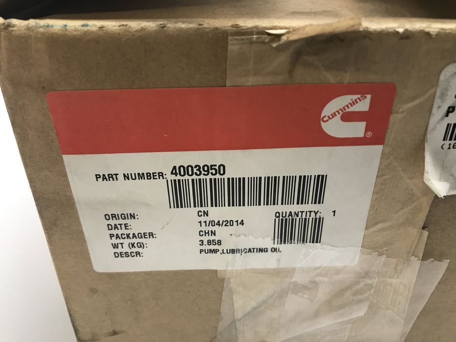 Cummins Engine Oil Pump 4003950 (4003957) NOS
