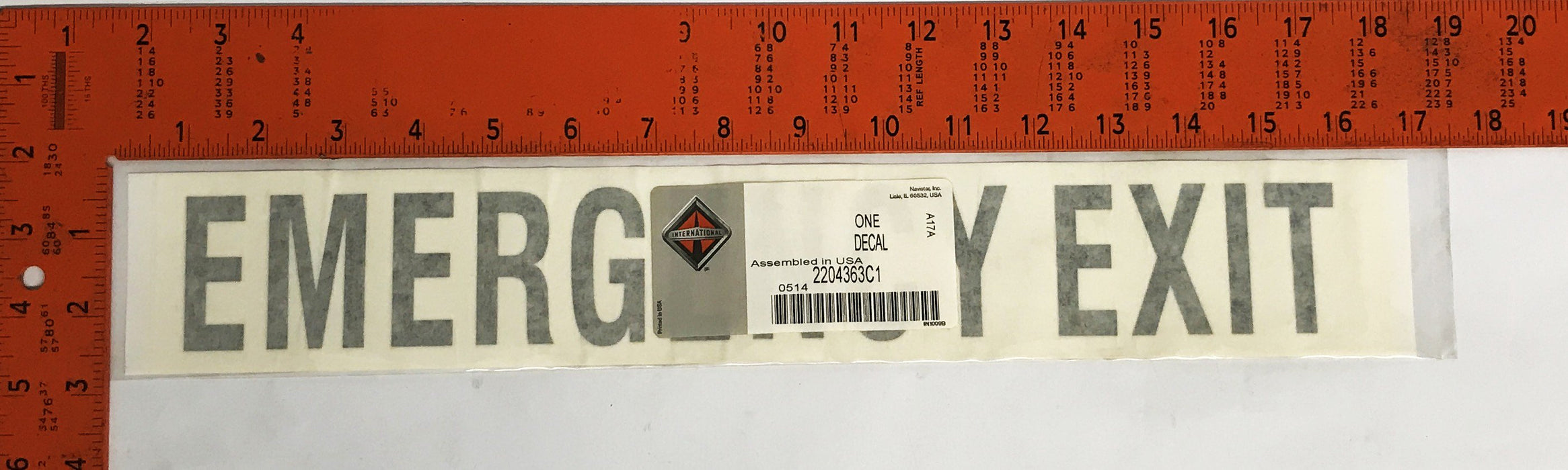 International "Emergency Exit" Decal Kit 2204363C1 [Lot of 4] NOS