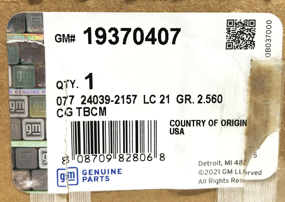 GM Body Control Module 19370407 REMANUFACTURED