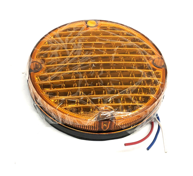 Sound Off 7 Inch Round Amber 100 LED Warning Light E756IEB0A-FA NOS