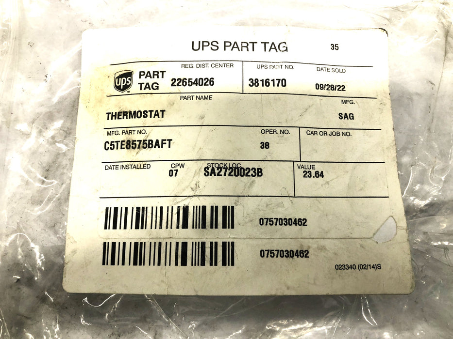Toward Radiator Thermostat C5TE8575BAFT NOS