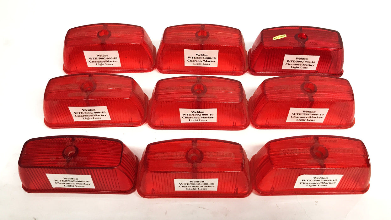 Weldon Red Clearance Light Lens WTE/5002-000-10 [Lot of 9] NOS