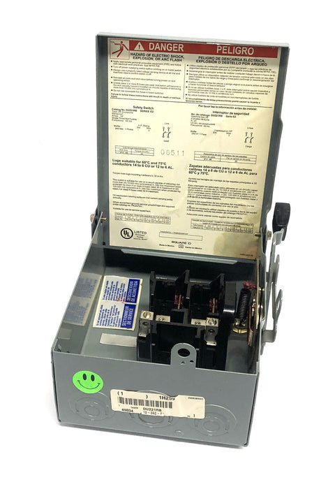 Square D 30A 240V General Duty Safety Switch DU221RB USED