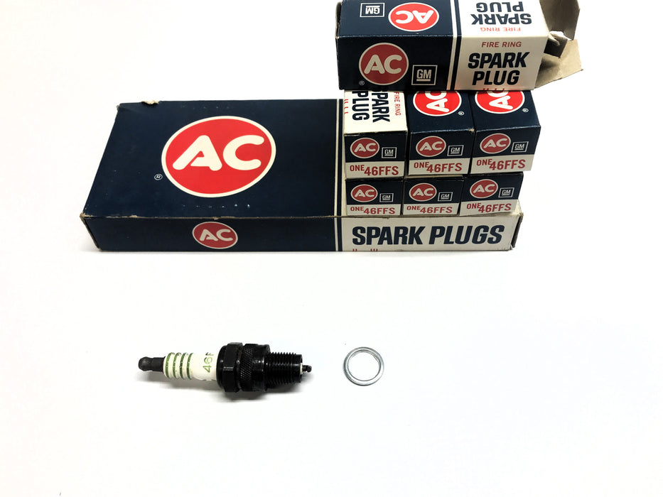 AC Box of (7) Green Striped Spark Plug 46FFS (5612950) Vintage NOS