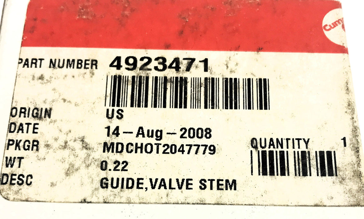 Cummins Valve Stem Guide 4923471 NOS