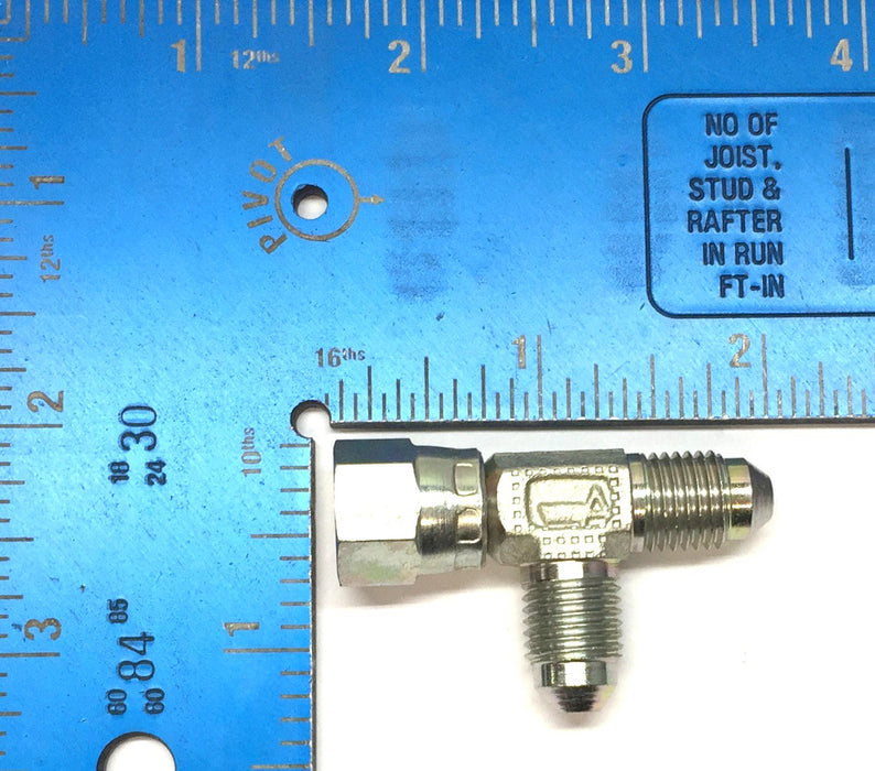Aeroquip Hydraulic Fitting 1/4" JIC Swivel Run Tee 7/16-20 203102-4-4S [Lot of 5] NOS