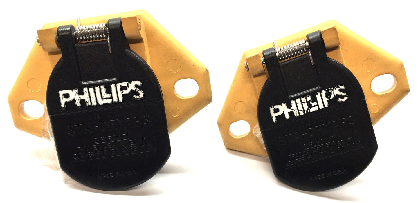 Phillips 7-Way ISO Socket 16-822 [Lot of 2] NOS