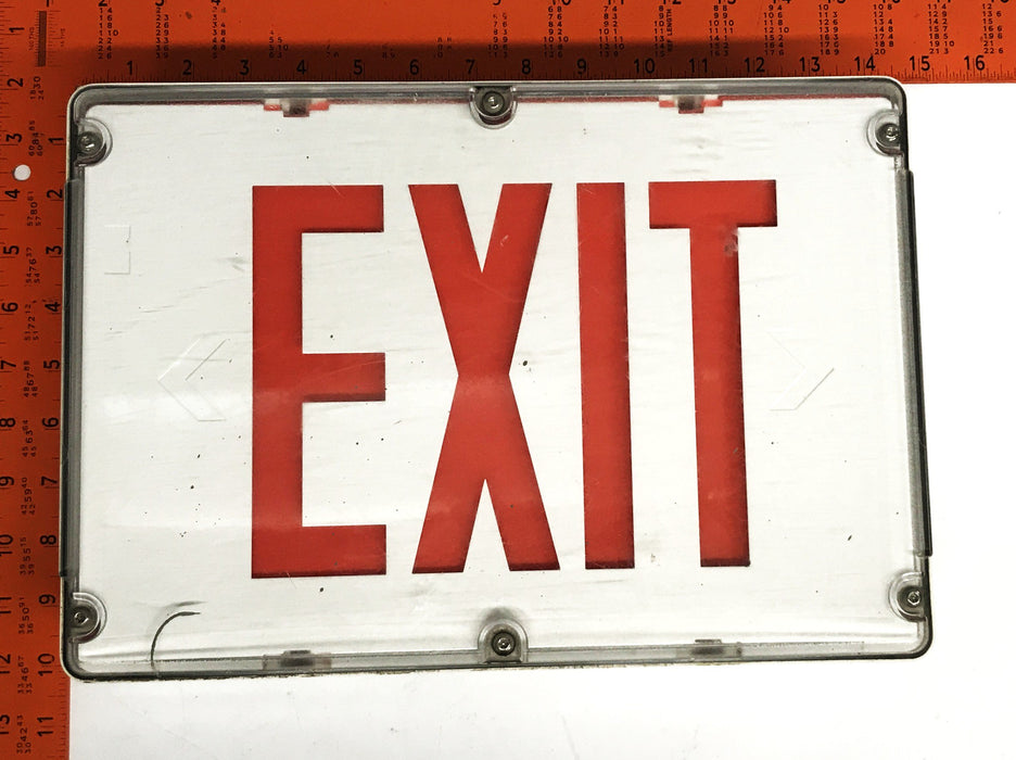 Thomas & Betts Emergi-Lite LED Exit Sign WWSVX1R-4X-DC USED