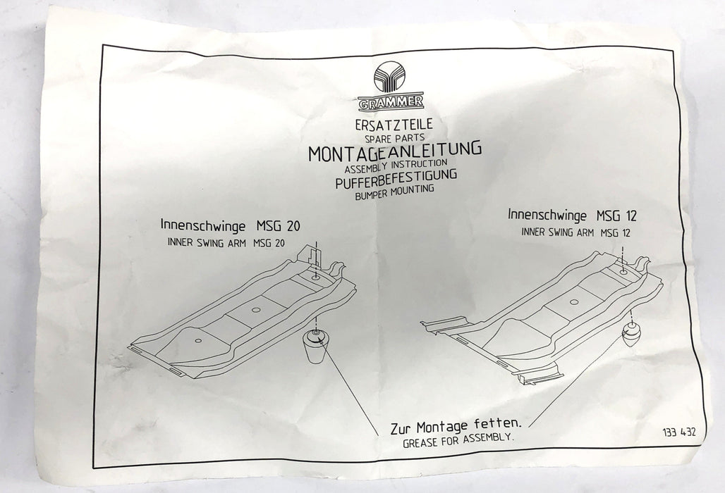 Grammer Bumper Kit For Crown 133116 (131206) NOS