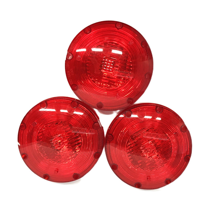 Weldon 7IN Red Warning Light Lens and Reflector WTE-OC11-1183-00 [Lot of 3] NOS
