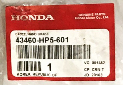 Honda Rear Hand Brake Cable 43460-HP5-601 [Lot of 2] NOS