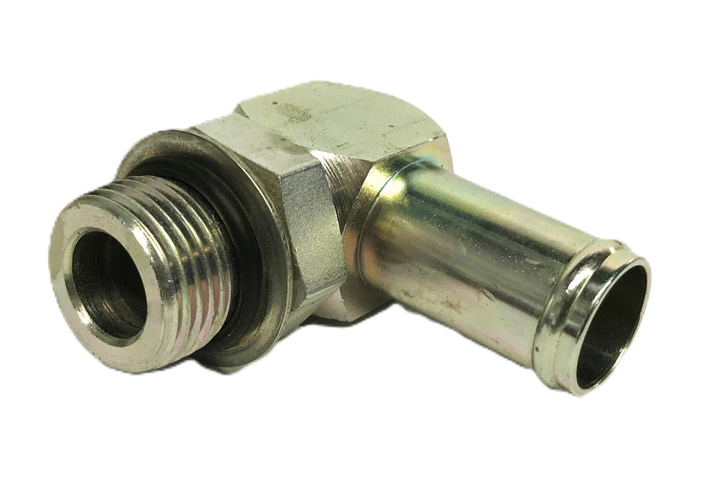 Mack 90-degree 7/8 Push-on to 1-1/6 inch Threaded Bead Fitting NOS