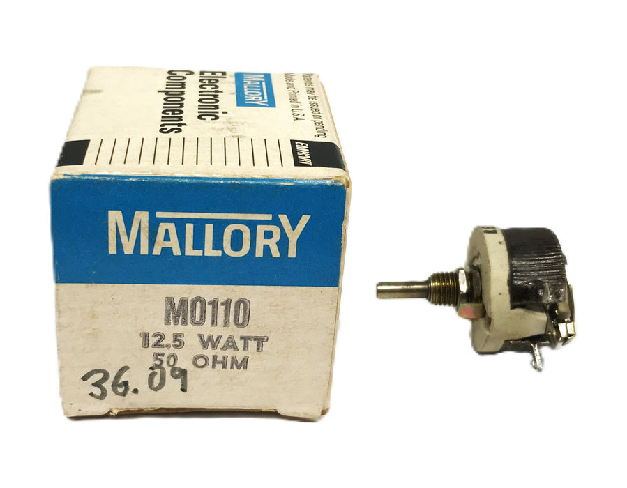 Emhart Mallory Rheostat Variable Rotary Resistor RES-50R [Lot of 3] NOS
