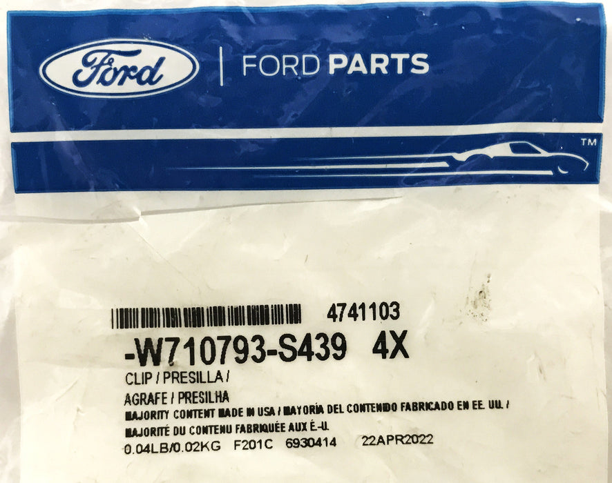 Ford Mount Panel Clip W710793-S439 [Lot of 4]