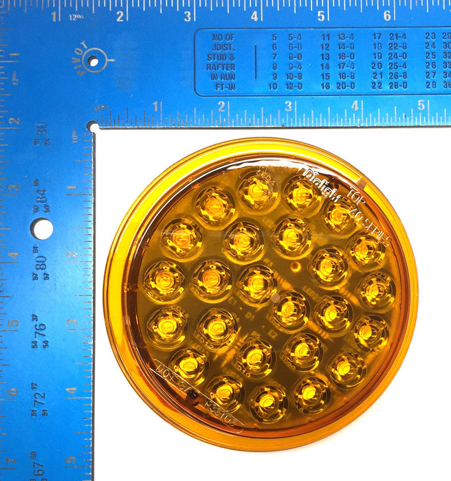 Dialight Amber 12.8V 4" Round 40 Series Signal Light 46121AB822 [Lot of 2] NOS