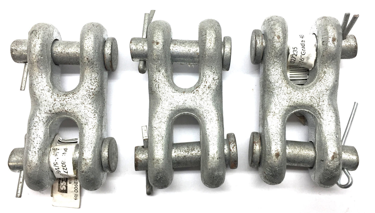 Peerless 5/16" - 1/4" Double-Ended Clevis Link 8027235 [Lot of 3] NOS