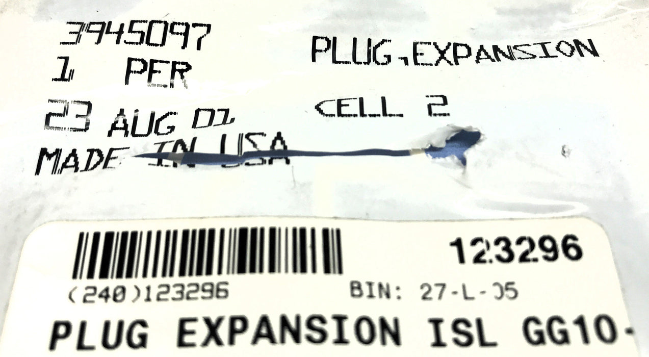 Cummins Expansion Plug 3945097 [Lot of 4] NOS